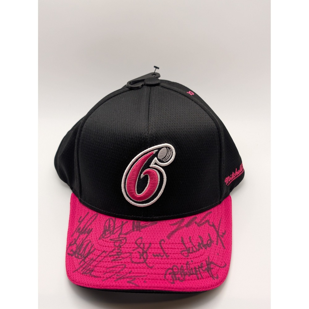 Autographed New Sydney Sixers Hat Youth OS Black Pink Like New BBL Snapback Cap